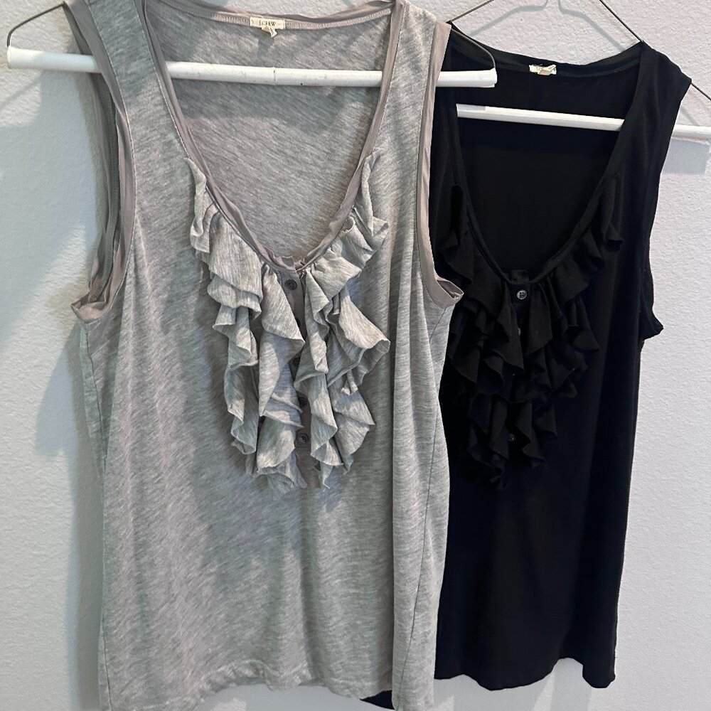 J.Crew Ruffle Tank Top Bundle x2! (M)
